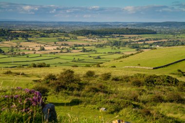 View from Crook Peak in Somerset England clipart
