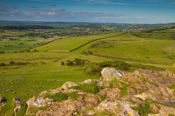 Somerset İngiltere'de crook tepe en üstten görüntüleme — Stok fotoğraf