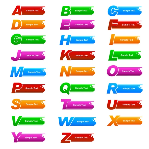 Banner alfabeto — Vettoriale Stock