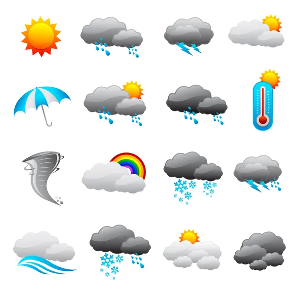 Wettervorhersage-Symbol — Stockvektor