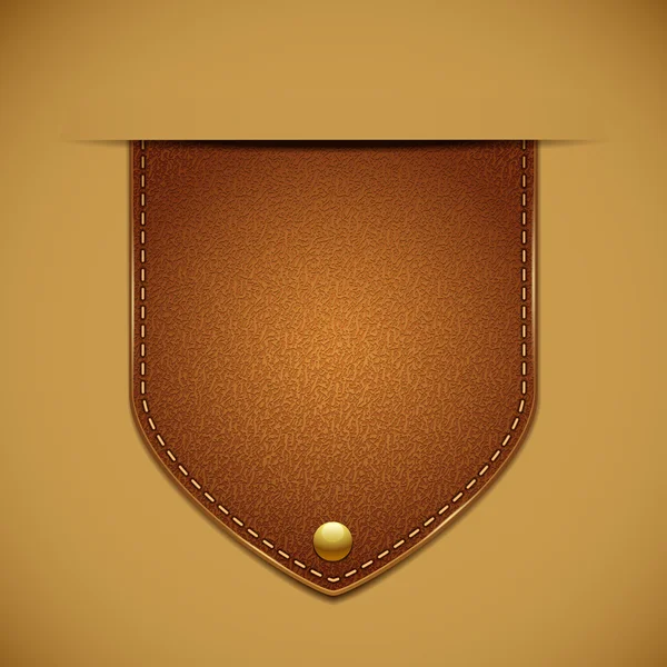 Étiquette cuir — Image vectorielle