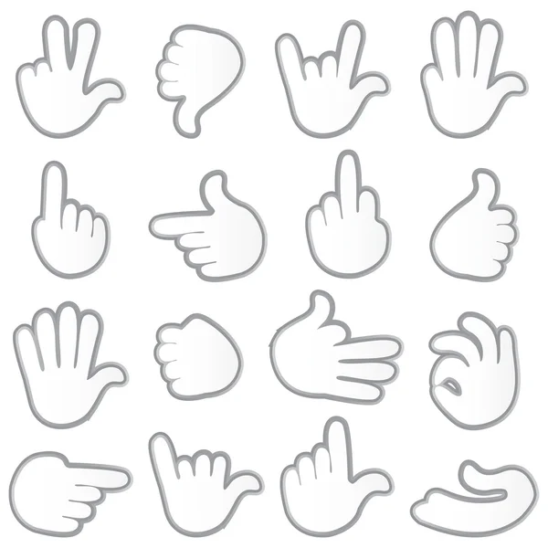 Hand gebaren — Stockvector