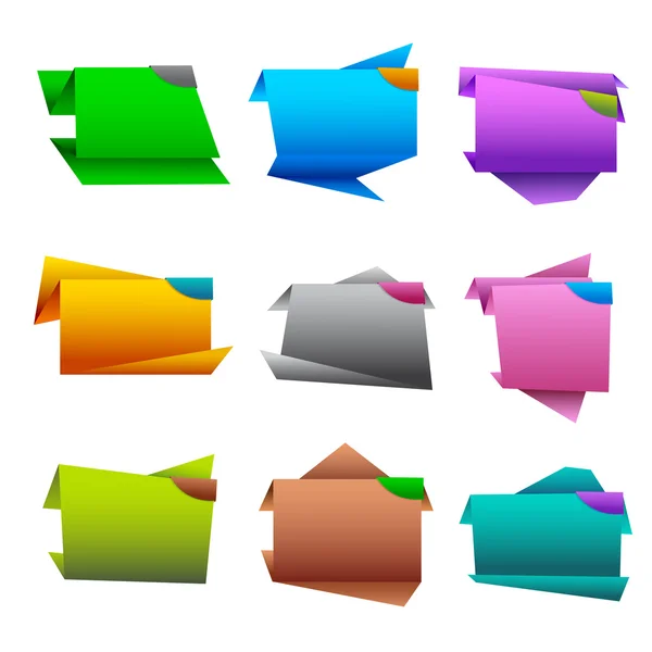Origamii етикетки — стоковий вектор