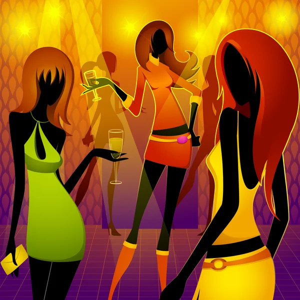 Femme dans la fête — Image vectorielle