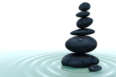 Stack of Stone in Water clipart