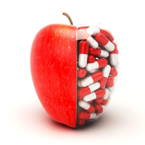 Здоровий яблуко — стокове фото