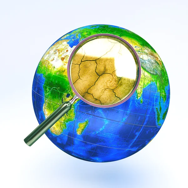 Dry Zoom in view of Earth — Stock Photo, Image