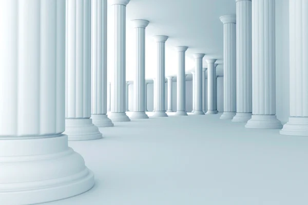 Säulen im Korridor — Stockfoto