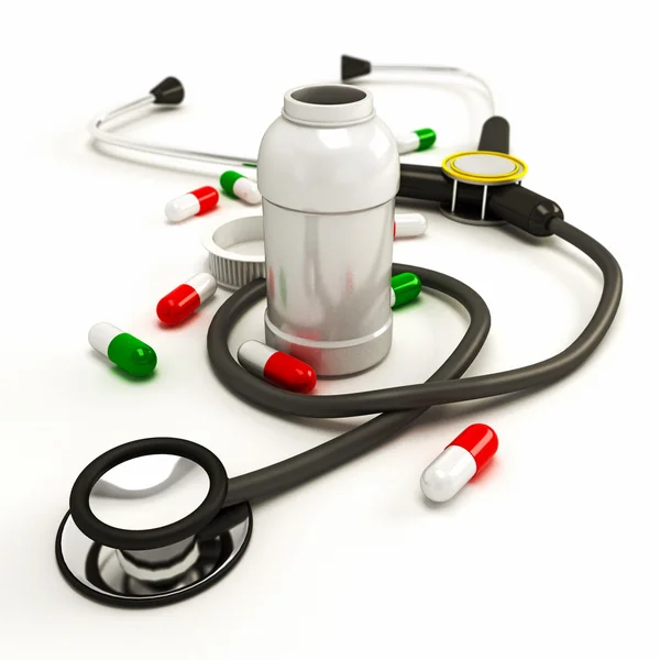 Stethoscope with Capsule — Stock Photo, Image