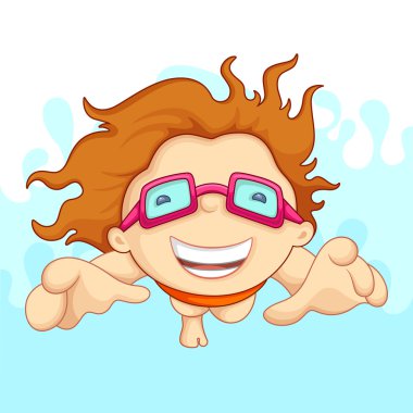 Swimming Boy clipart