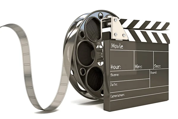 Clap Board con bobina di film — Foto Stock