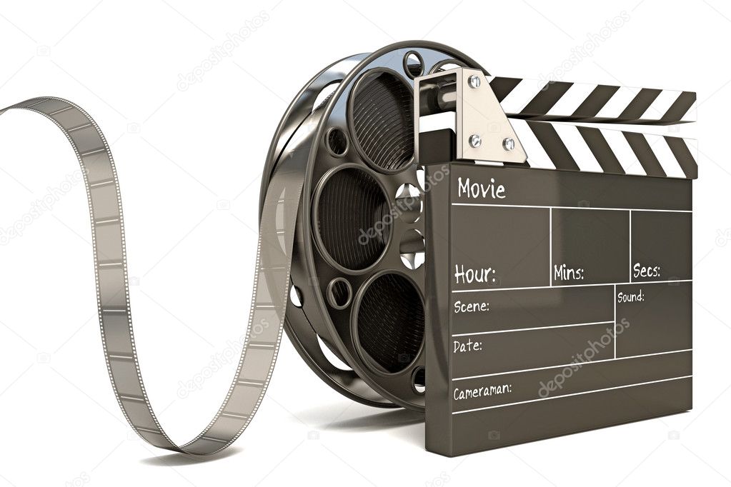 Clap Board with Film Reel