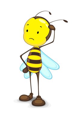 Confused Bee clipart