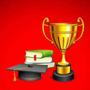 Trophy and Book clipart