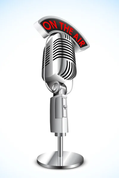Microfone com On Air Tag — Vetor de Stock