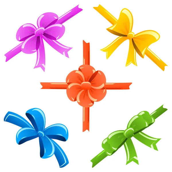 Bow ruban coloré — Image vectorielle