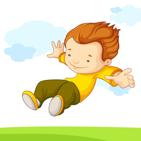 Jumping Kid — Stock Vector