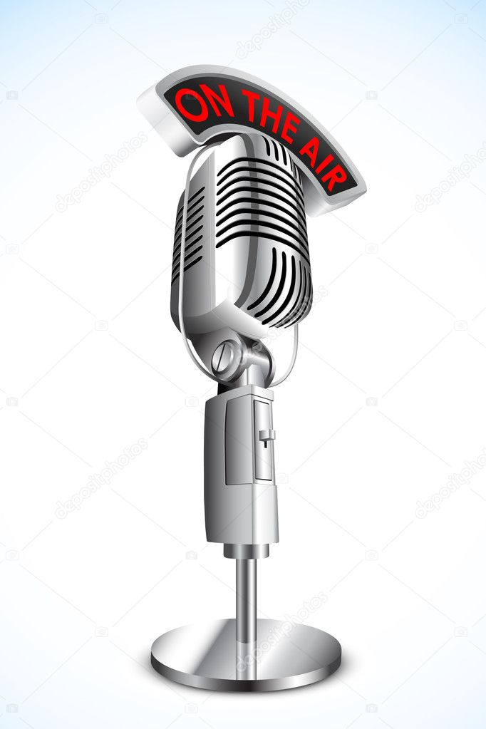 Microphone with On Air Tag