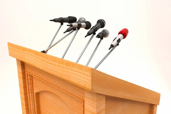 Microphone on Podium — Stock Photo, Image