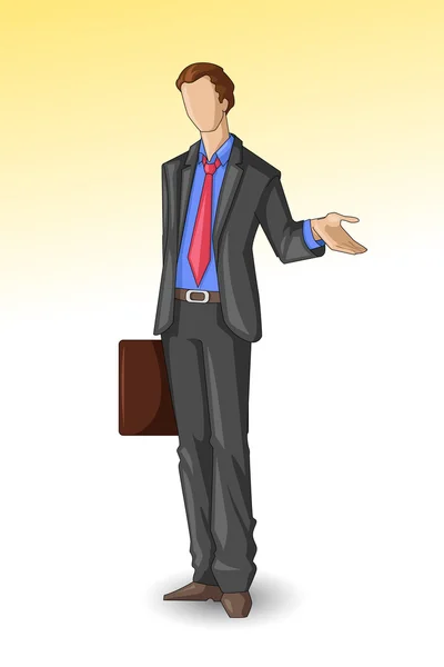 Business Executive avec mallette — Image vectorielle