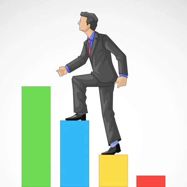 Executive tırmanma çubuk grafiği — Stok Vektör