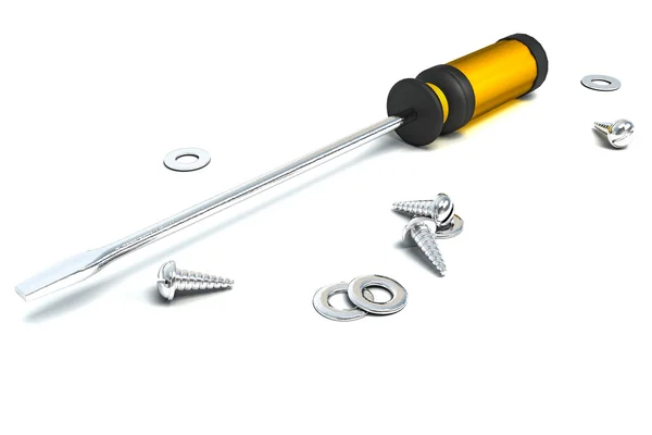 stock image Screw Driver with Screw