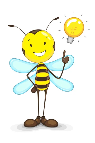Biene mit Ideenzwiebeln — Stockvektor