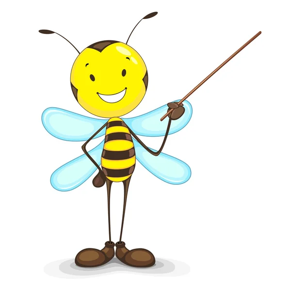 Biene hält Vortrag — Stockvektor