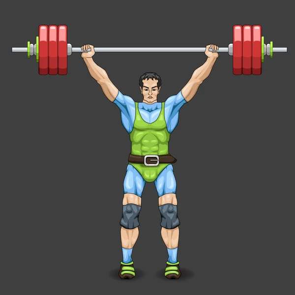 男子举重运动员 — 图库矢量图片