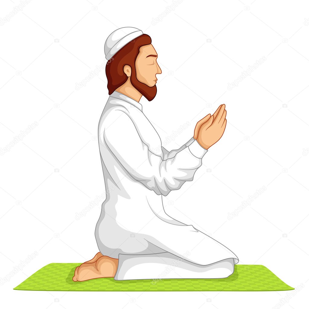 Muslim offering Namaaz ⬇ Vector Image by © stockshoppe | Vector Stock