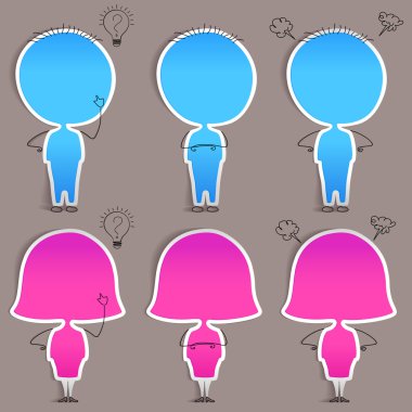 Male Female Sticker clipart