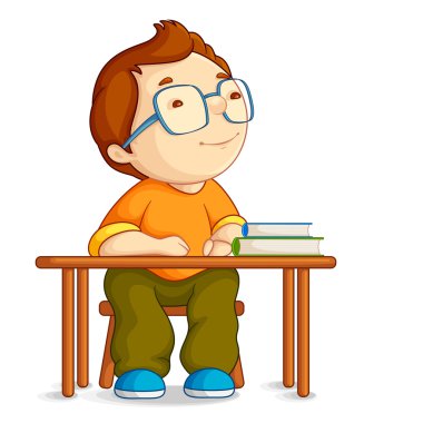 Confused School Boy clipart