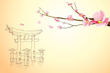 Spring in Miyajima clipart