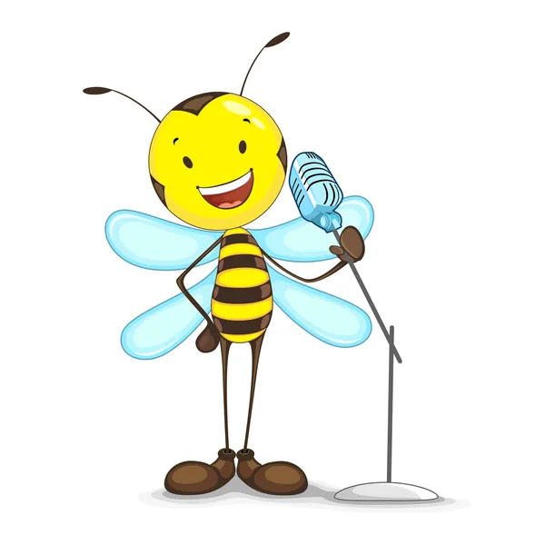 Śpiew Pszczoła — Wektor stockowy
