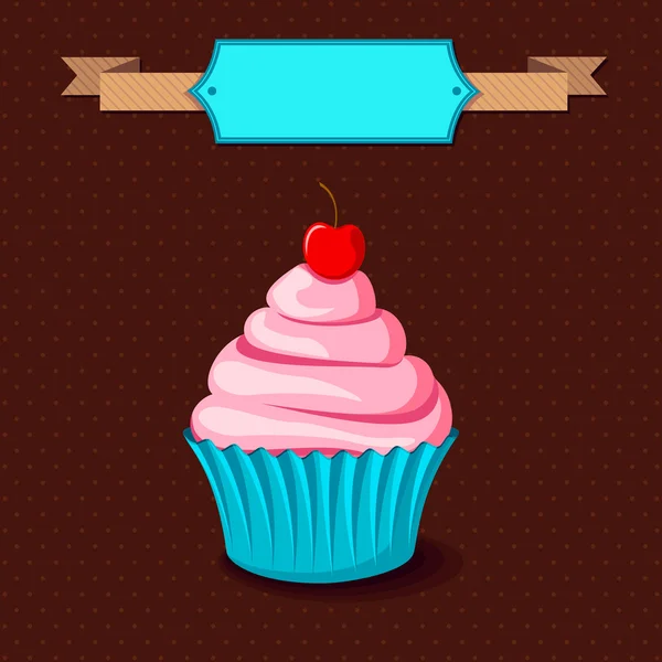 Gâteau de tasse rétro — Image vectorielle