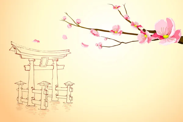 Весна в при Іцукусіма — стоковий вектор
