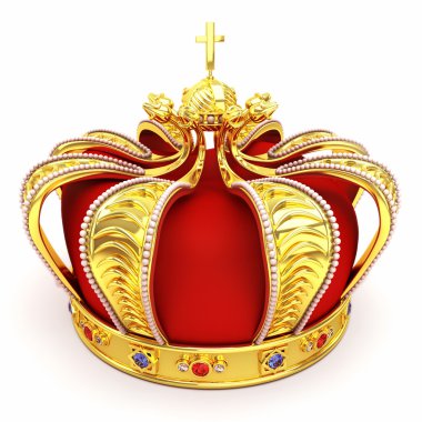 Gold Heraldic Crown clipart