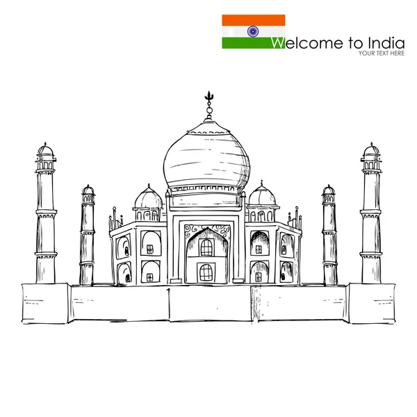 Taj Mahal — Vetor de Stock