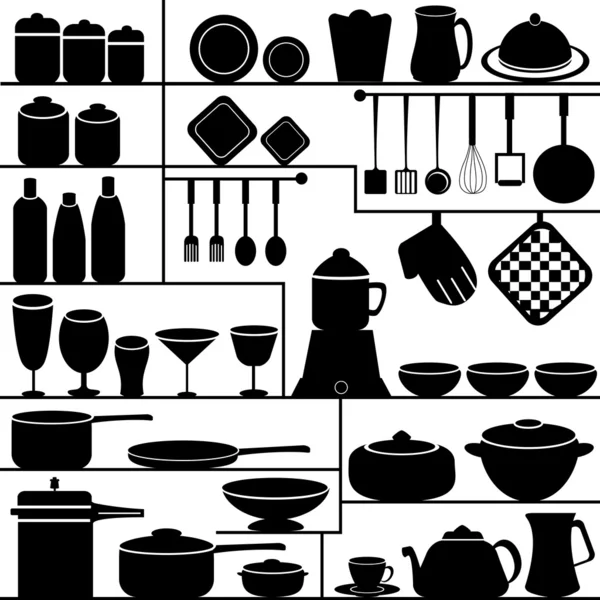 Mutfak koleksiyonu — Stok Vektör