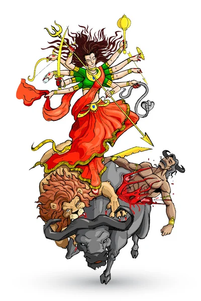 Göttin Durga — Stockvektor