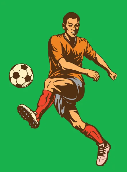 Fotbal fotbalový hráč — Stockový vektor