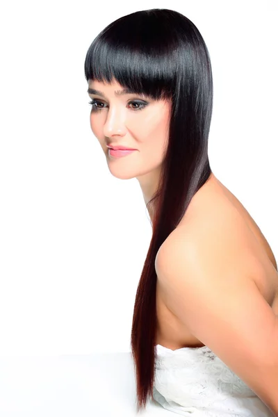 Kvinna med frodiga friska långt hår. bild med hög kvalitet. — Stockfoto