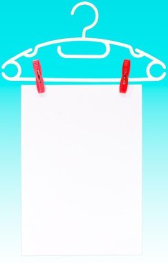 Paper grip board clipart