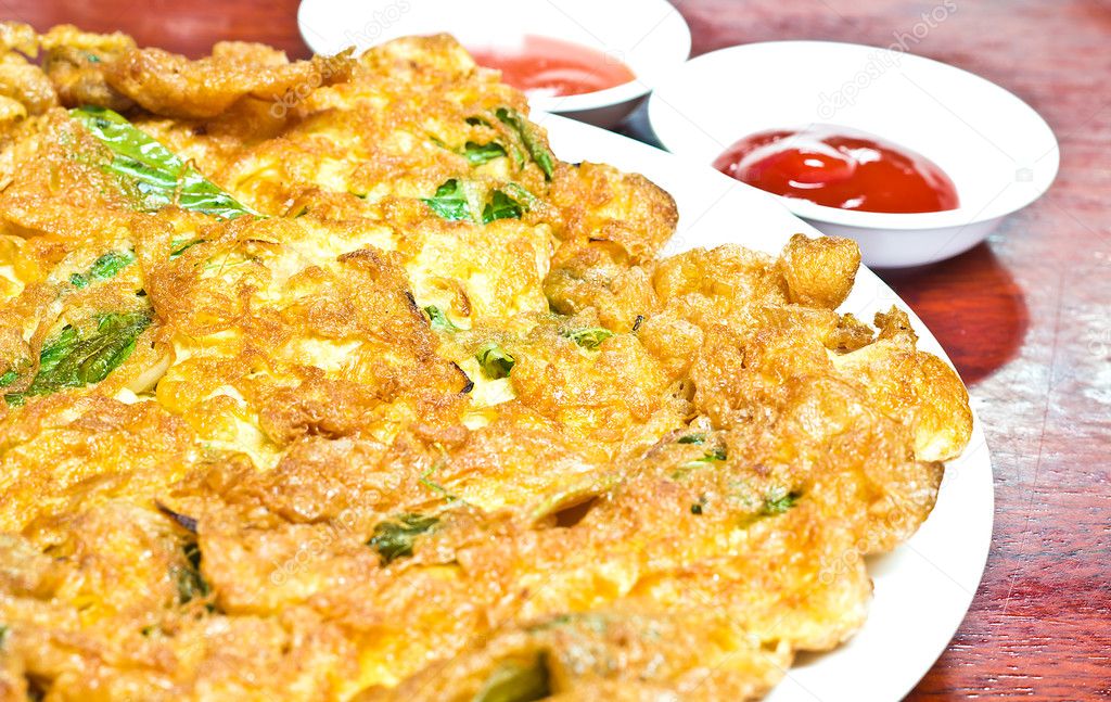 Salted fish omelette