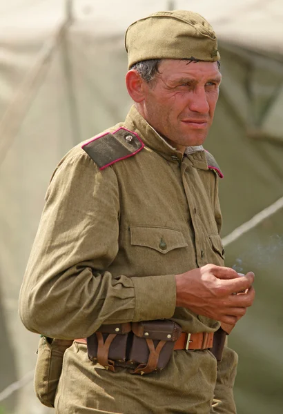 Uniforme soviético y munición de ww2 — Foto de Stock