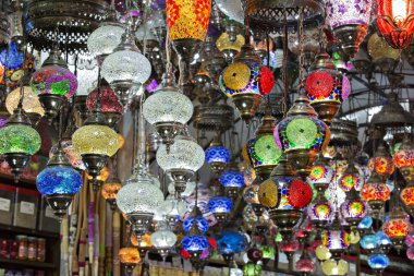 asılı fenerler, Kapalı Çarşı, istanbul, Türkiye