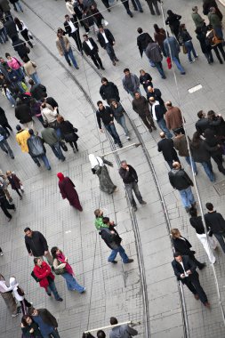 istiklal Beyoğlu'nda sokak, yürüyüş