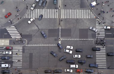 Road Intersection in Paris clipart