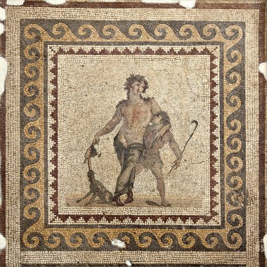 The Drunken Dionysus Mosaic clipart