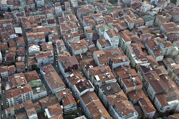 stock image Aerial view on Levent district of Istanbul